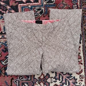 The Limited‎ 0 Cassidy Brown & Cream Geometric Print Cropped Pants